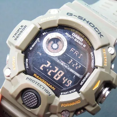 Rangeman Casio G-Shock Wrist Watch GW-9400 3410 Solar Green 53mm WR 20BAR SJ352 • $99.95