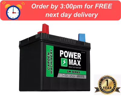 Powermax Garden Machinery Battery 896 Type U1 12V 32AH Ride On Lawn Mower • £44.99