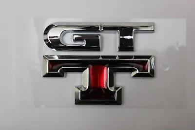 GTT 3D Badge Emblem Silver & Red For Nissan Skyline R32 R33 R34 R35 GT AUS Stock • $42