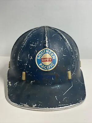 Vintage Southern Pacific Safety Helmet Aluminum Metal Hard Hat Railroad • $125