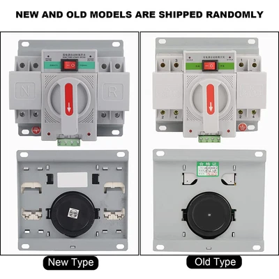 £65.99 • Buy Dual Power Automatic Transfer Switch Circuit Breaker 220V 63A 2P