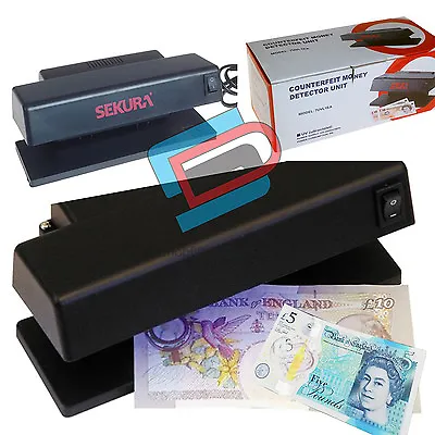 £22 • Buy Sekura UV Light Money Checker Counterfeit Fake Money Banknote Detector Unit