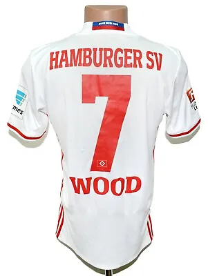 Hamburg Sv Germany 2016/2017 Home Signed Football Shirt Jersey Adidas #7 Wood • £77.99