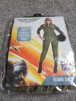 Top Gun Maverick Women Flight Suit Halloween Costume Plus XXL(18-20) • $59.99