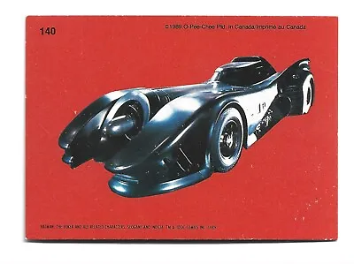 1989 O-Pee-Chee Batman #140 Batmobile Car DC Comics Movie Card • $5.08