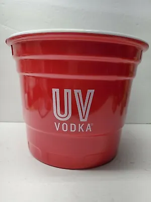  UV VODKA PARTY Bucket Large Red Solo Cup Ice Bucket Heavy Duty Plastic~NEW ~ • $19.95
