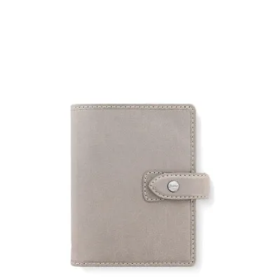 Filofax Pocket Size Malden Organizer- Stone Grey Leather + Accessories 025812 • $70