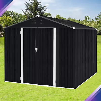 8x10 FT Storage Shed Large Metal Tool Sheds Heavy Duty Storage House Backyard • $416.99