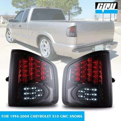 LED Tail Lights For 94-04 Chevy S10/GMC Sonoma Isuzu Black Smoke Brake Rear Lamp • $86.99