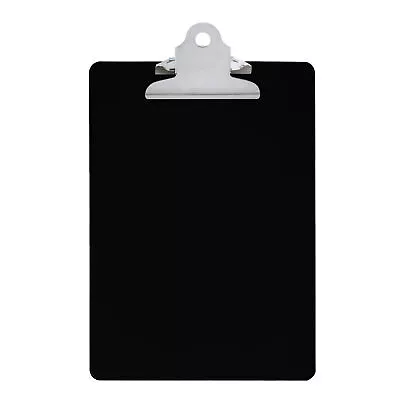 Pack Of 12 Black A5 Clipboard With Butterfly Clip With Ruled Side - Clip Board • £19.99