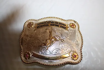 Montana Silversmith 2002 Arnold Realbird Roping Championship Buckle • $47.49