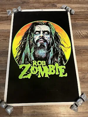 Rob White Zombie Officially Licensed ￼Blacklight Felt Poster 35 X 23 Rock N Roll • $299.99