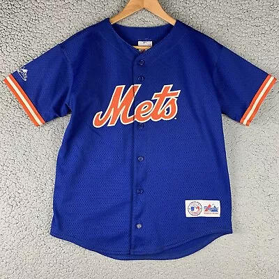 Majestic New York Mets Todd Hundley #9 Jersey Size L  Made In USA VTG RUNS SMALL • $54.99