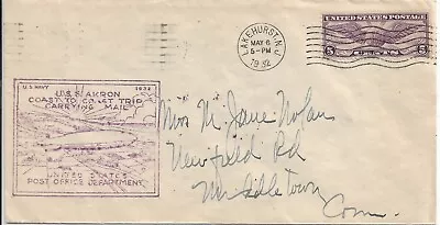 USS Akron Lakehurst NJ Coast To Coast Trip Carrying Mail 1932 (N7508) • $8