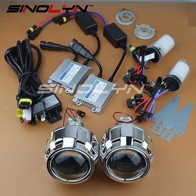 Car Motorcycle AC Mini 2.5  H1 Bi-xenon Retrofit Projector Lens Headlight Kit • $91.20