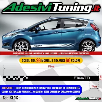 Adesivi Sportivi Per Ford Fiesta MK6 MK7 MK8 - Decorazioni Vinyl Per Minigonne Laterali