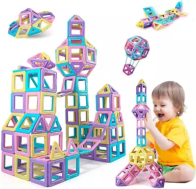 40PCS Magnetic Building Blocks Magnetic Tiles Toys For 3 4 5 6 7 Years Old Boys  • £21.43