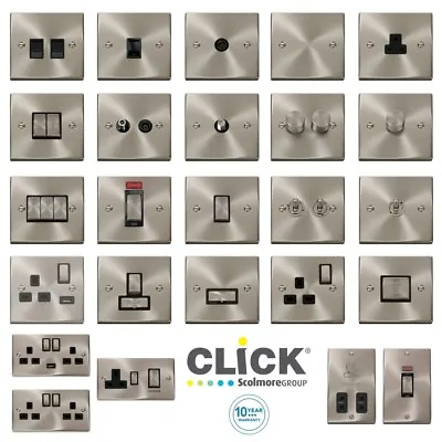 £2.06 • Buy Click Deco Victorian Satin Chrome Switches & Sockets With Metal Switches 10Y Wty