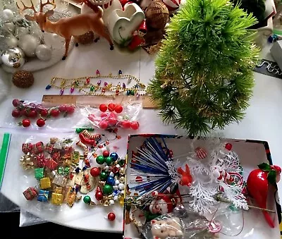 Vintage To New Miniature Christmas Ornaments & Decorations Tree. Picks • $15