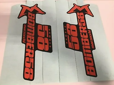 Marzocchi Bomber 58 Downhill Fork Orange Left & Right Decal Set 40mm Stickers • $12.99