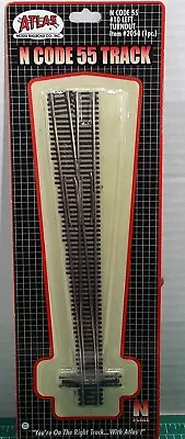 Atlas N Scale Code 55 '#10 Left Hand Turnout' Item #2054 • $18.27