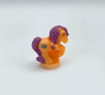 Vintage Orange Petite Mini My Little Pony Blue Teapot Heart Purple Hair • $15