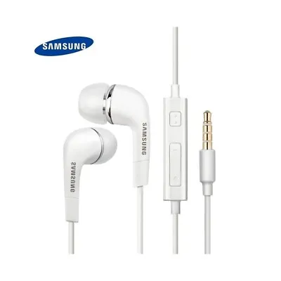 Genuine Samsung Handsfree Headphones Earphones EHS64AVFWE Wired Earbuds - White • £2.99