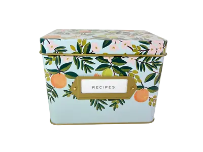 Rifle Paper Co. Tin Recipe Box - Citrus Floral Minor Damage In The Box • $21.99