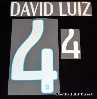 Brazil David Luiz 4 2014 Football Shirt Name/number Set Away Player Size • £13.39