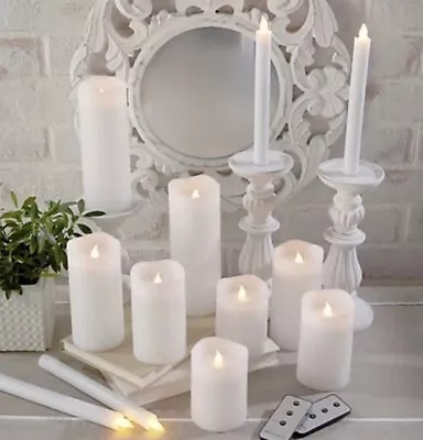 Home Reflections 12pc Ultimate Flameless Candle Set-WHITE • $56.99