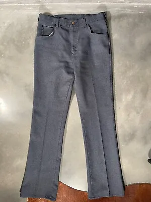 Vintage 70s Lee Slate Blue Flare Trousers Mens 31x33 • $25