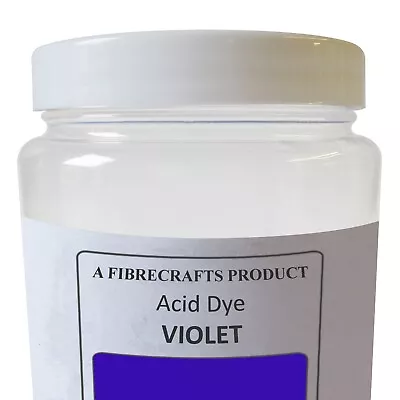 50g Fibrecrafts Acid Dye - Violet - 100% Dye Stuff For Silk Wool Nylon • £7.75