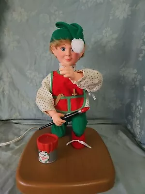 Vintage Rennoc Santa's Best Animated Toy Maker Elf Painting Toy Soldier • $20