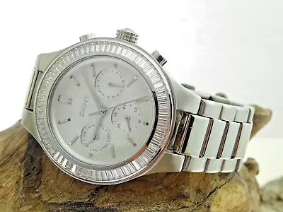 £30 • Buy DKNY Chambers Ladies 38mm Designer Triple Calendar Bracelet Watch NY-2394