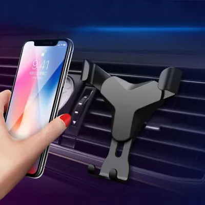 $4.38 • Buy Black Car Phone Holder Air Vent Mobile Mount Gravity Stand Decor For Cell Phone