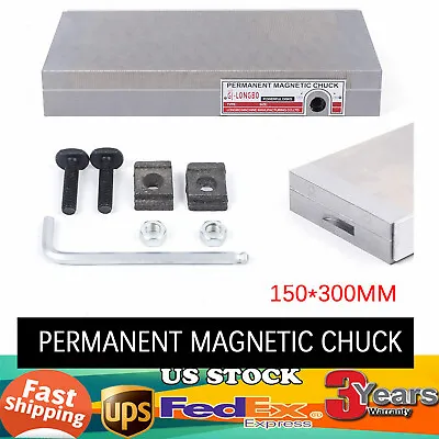  6X12 Inch Magnetic Chuck Permanent Grinding Large Suction W/Removable Handle • $122.55