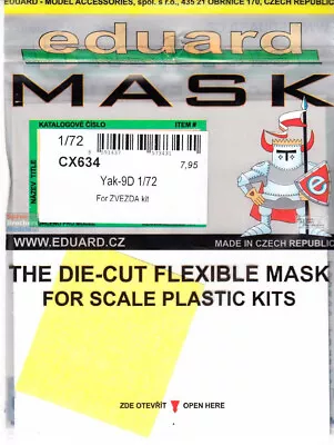 EDUCX634 1:72 Eduard Mask - Yak-9D (ZVE Kit) • $13.24