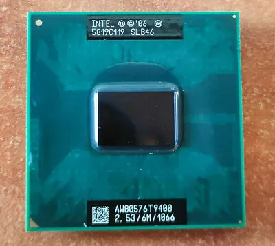 Intel Core 2 Duo T9400 2.53 GHz Socket Pga478  CPU Processor 1066MHz 35W • £8.09