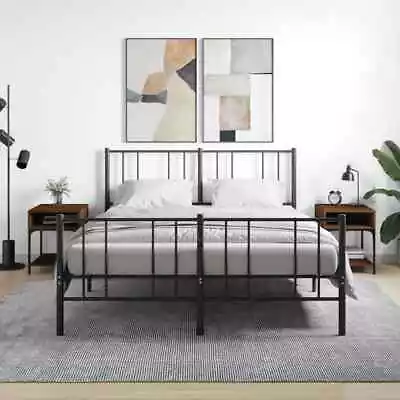 Elegant Brown Oak Bedside Tables Pair With Storage And Adjustable Feet • $80.85