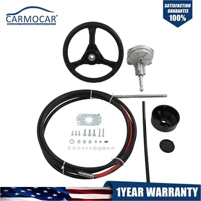 16 Feet Boat Rotary Steering System Outboard Kit SS13716 Marine With 13.5  Wheel • $155.97