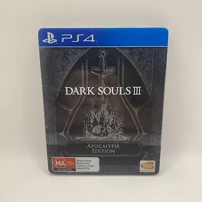 Dark Souls III Apocalypse Edition Ps4 Steelbook Soundtrack -Manual - Mint Discs • $59.99
