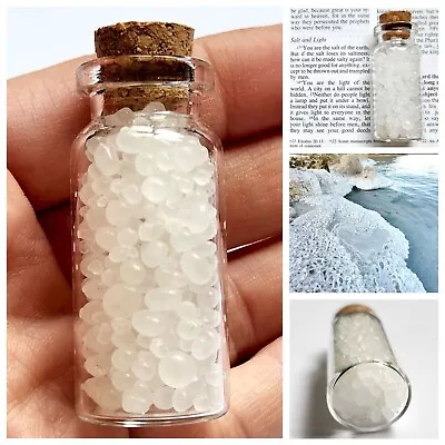 Dead Sea Salt Pearls • Bottled Souvenir • Lowest Place On Earth • Holy Land • $15