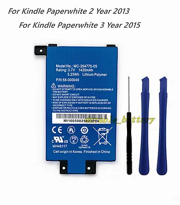 $13.98 • Buy 1420mAh New Battery 58-000049 For Amazon Kindle PaperWhite 2nd 3rd 6  DP75SDI