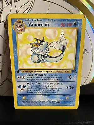 Pokémon TCG Vaporeon Jungle 28/64 Regular 1st Edition Rare • $5