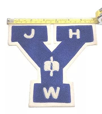 Vintage Varsity Letter Letterman Jacket Patch Y Blue & White • $12