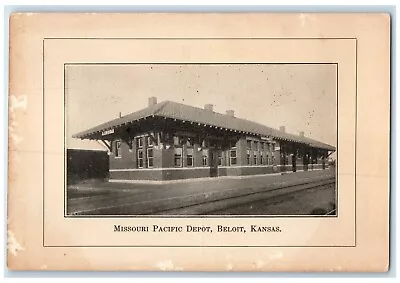 C1910 Missouri Pacific Depot Railroad Beloit Kansas KS Antique Unposted Postcard • $9.98