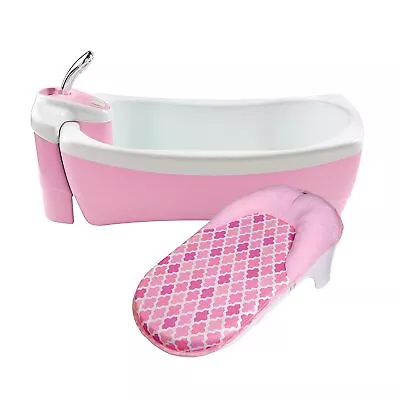 Summer Infant Lil Luxuries Baby Bathtub Whirlpool Bubbling Spa & Shower Pink • $78.98