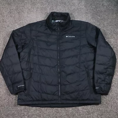 Columbia Interchange Omni Heat Jacket Mens XL Black Quilted Puffer Full Zip NWOT • $50