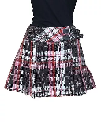 New Ladies Tartan Scottish Moffat Kilt Women Fancy Dress Costume • £9.99