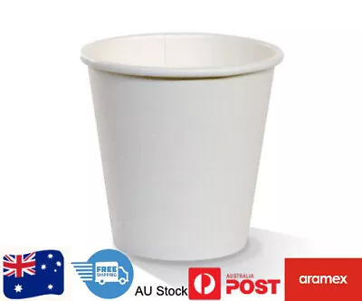 4 6 10oz PAKIO Disposable Paper Cups Coffee Takeaway Drink Tea Water Bulk • $17.67